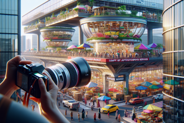 alt_text: Foto Pasar Kediri dengan fasilitas modern dan ramai, mencerminkan kemajuan layanan Joyoboyo.