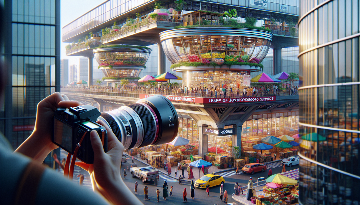 alt_text: Foto Pasar Kediri dengan fasilitas modern dan ramai, mencerminkan kemajuan layanan Joyoboyo.