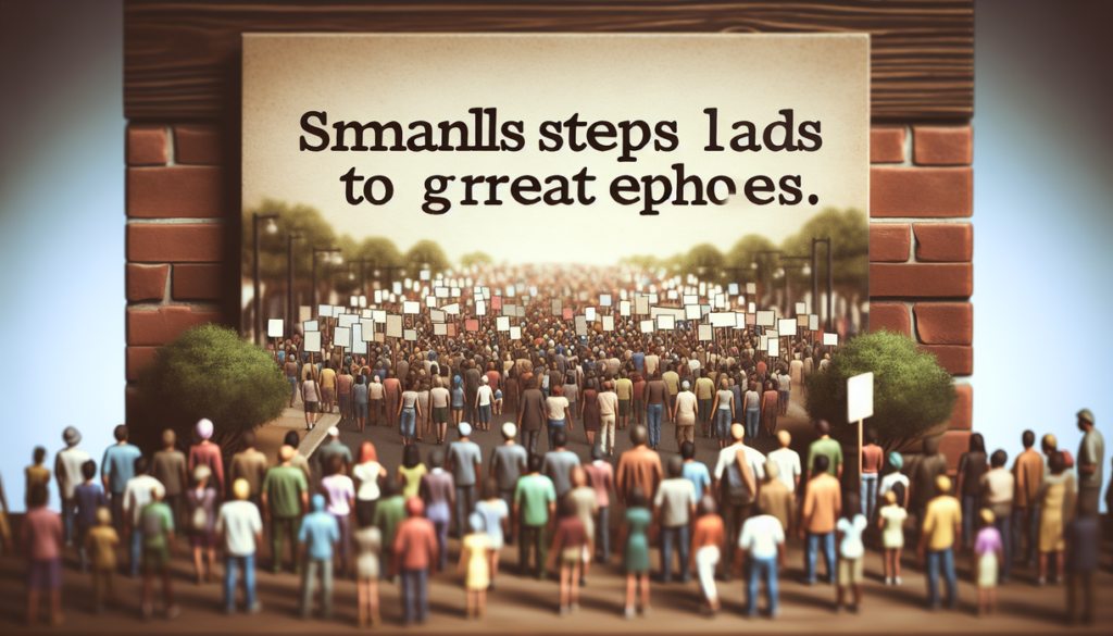 alt_text: Demonstrasi damai MLK dengan banyak peserta, menyuarakan kesetaraan dan hak sipil.