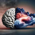 alt_text: Poster menggambarkan transisi dari isu kesehatan mental menjadi kebencian dalam politik.