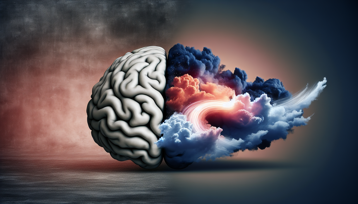 alt_text: Poster menggambarkan transisi dari isu kesehatan mental menjadi kebencian dalam politik.