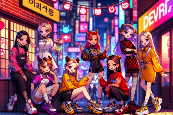 alt_text: Boneka American Girl dengan tema pemburu demon KPop, tren unik dalam budaya pop.