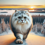 alt_text: Seorang pemilik menghadapi tantangan menarik dalam merawat kucing Siberia yang menggemaskan.