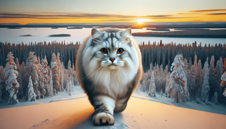 alt_text: Seorang pemilik menghadapi tantangan menarik dalam merawat kucing Siberia yang menggemaskan.