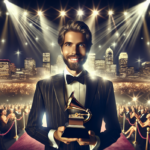 alt_text: Steven Spielberg menerima penghargaan, merayakan pencapaian puncak EGOT dengan sorak-sorai.