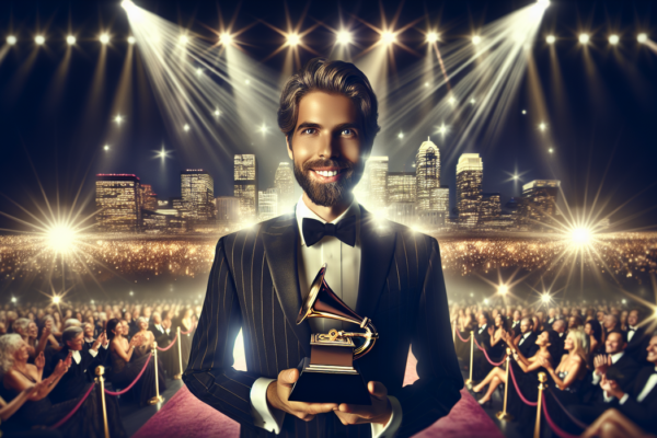 alt_text: Steven Spielberg menerima penghargaan, merayakan pencapaian puncak EGOT dengan sorak-sorai.