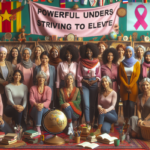 alt_text: Lingkaran diskusi kampus, fokus pada ruang aman dan dukungan untuk mahasiswi.