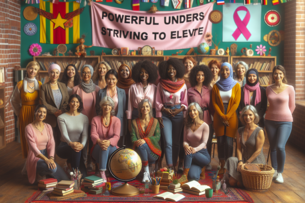 alt_text: Lingkaran diskusi kampus, fokus pada ruang aman dan dukungan untuk mahasiswi.