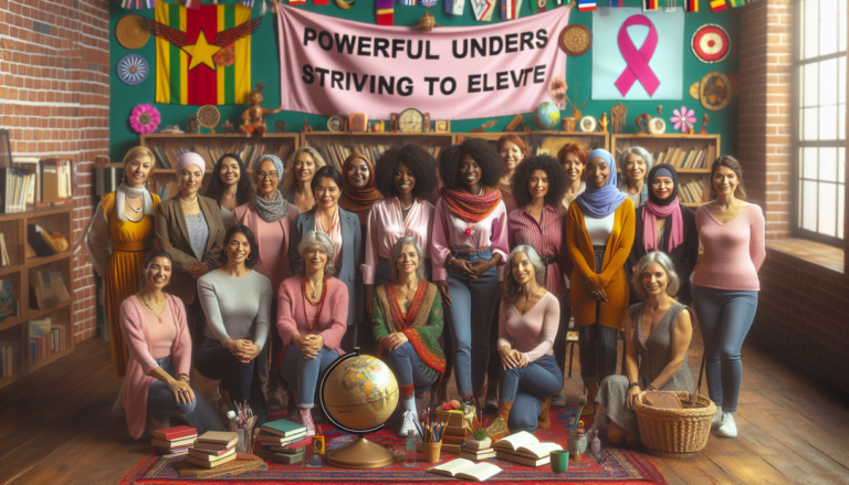 alt_text: Lingkaran diskusi kampus, fokus pada ruang aman dan dukungan untuk mahasiswi.