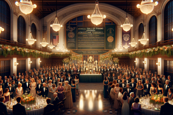 alt_text: Panggung Hall of Fame Laney menampilkan tokoh-tokoh inspiratif dalam bidang marketing.