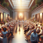 **alt_text:** Festival Harapan: Perayaan seni dan budaya di era belanja online, penuh warna dan teknologi.