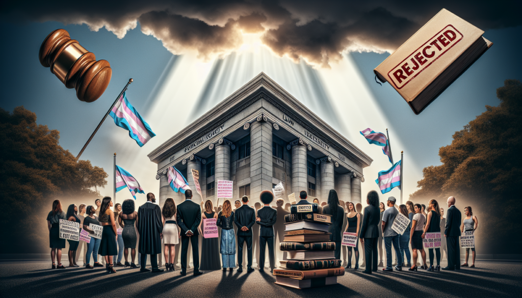 alt_text: Poster tentang hak transgender di India, menggabungkan aspek hukum dan perjuangan emosional.