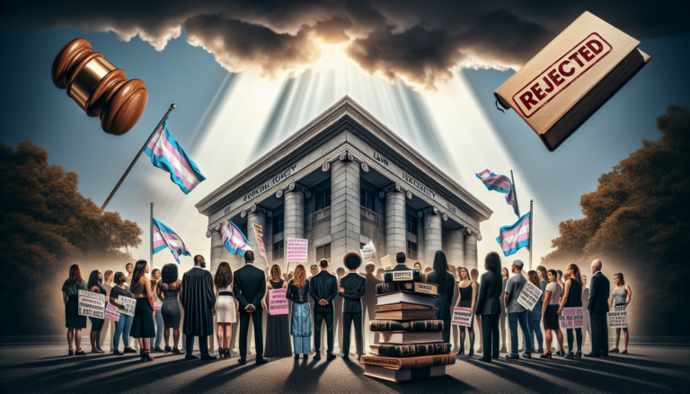 alt_text: Poster tentang hak transgender di India, menggabungkan aspek hukum dan perjuangan emosional.